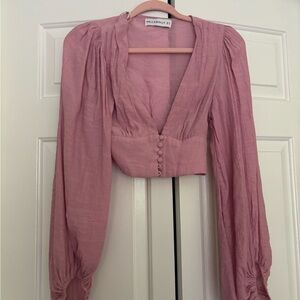 Pink Deep V Shirt